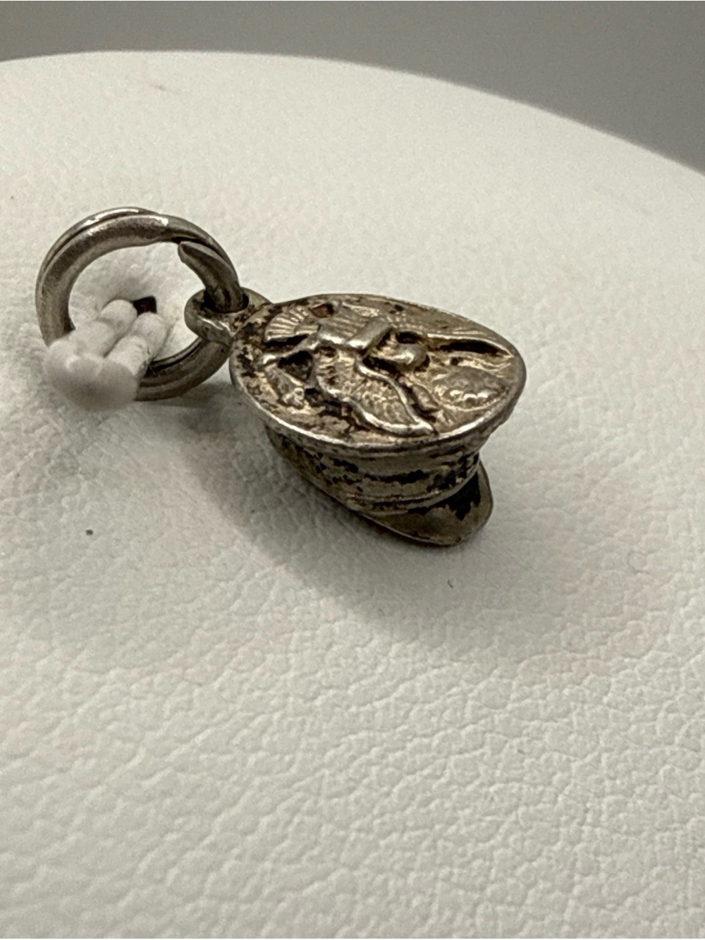 Vintage Sterling silver U.S. Army Dress Hat Cap Bracelet Charm Pendant